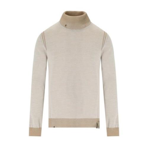 Off-White Turtleneck Rock Jumper Bob , Beige , Heren