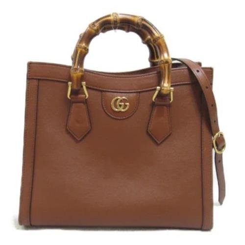 Pre-owned Leather totes Gucci Vintage , Brown , Dames