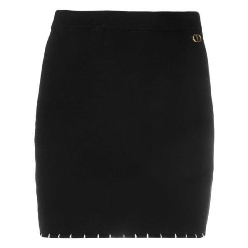 Elegante Zwarte Mini Rok Twinset , Black , Dames