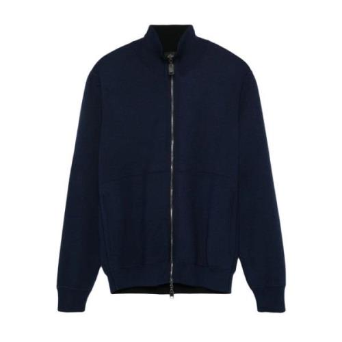 Blauwe Zip-up Cardigan Casual Stijl Brioni , Blue , Heren