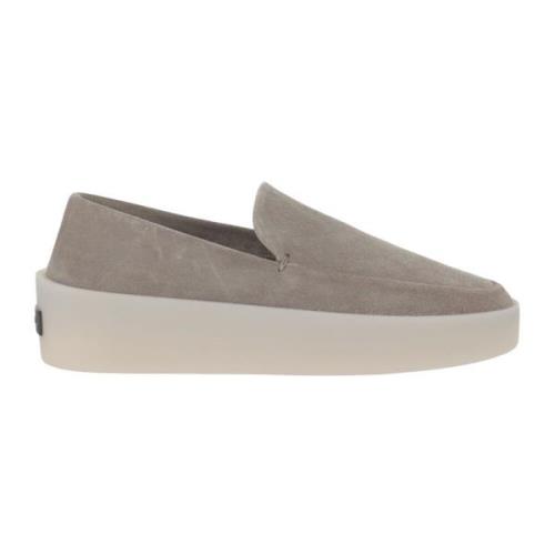 Suede Leather Slip-On Loafer Moccasin Fear Of God , Beige , Dames