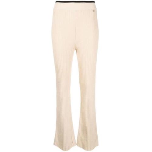 Casual Bruine Broek Katoen Viscose Polyester Sonia Rykiel , Beige , Da...