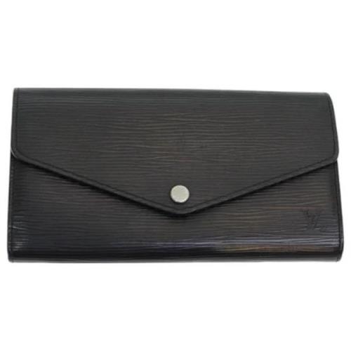 Pre-owned Leather wallets Louis Vuitton Vintage , Black , Dames