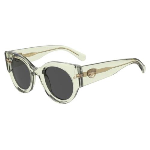 Trendy Retro Cat-Eye Zonnebril Chiara Ferragni Collection , Green , Da...