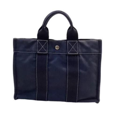 Pre-owned Canvas handbags Hermès Vintage , Blue , Dames