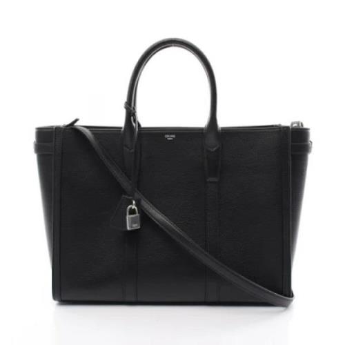 Pre-owned Leather totes Celine Vintage , Black , Dames