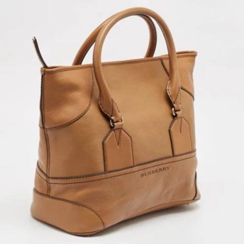 Pre-owned Leather totes Burberry Vintage , Brown , Dames