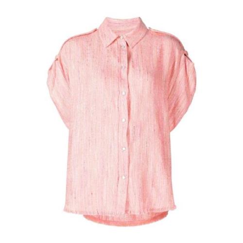 Casual korte mouw shirt in roze IRO , Pink , Dames