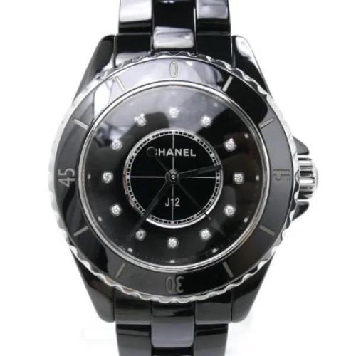 Pre-owned Stainless Steel watches Chanel Vintage , Black , Dames