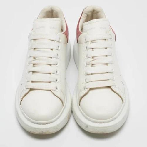 Pre-owned Leather sneakers Alexander McQueen Pre-owned , White , Dames