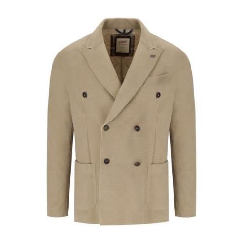 Double-Breasted wollen blend jas Bob , Beige , Heren