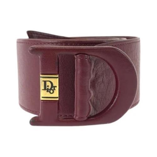 Pre-owned Leather belts Dior Vintage , Red , Dames