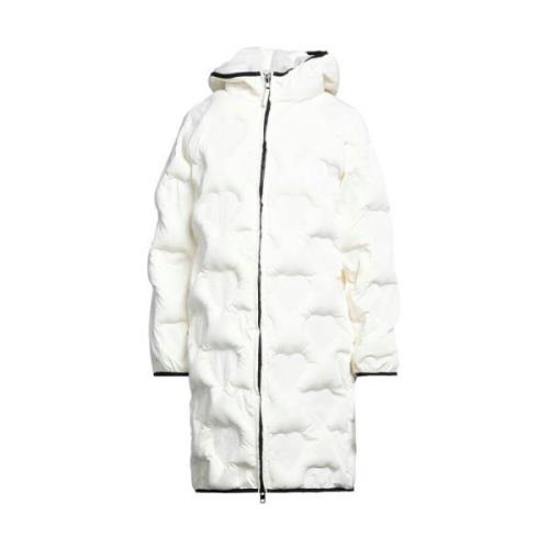 Gewatteerde Hart Witte Donsjas met Capuchon Love Moschino , White , Da...