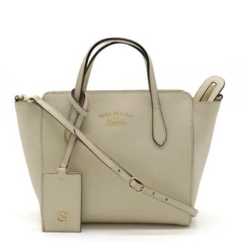 Pre-owned Leather handbags Gucci Vintage , Beige , Dames