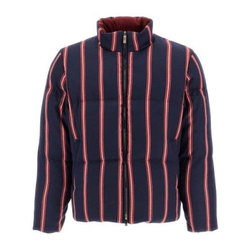 Omkeerbare hoge-hals donsjack Thom Browne , Blue , Heren