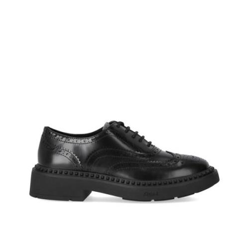 Zwarte Veterschoenen met Brogue Enkel Laarzen ASH , Black , Dames