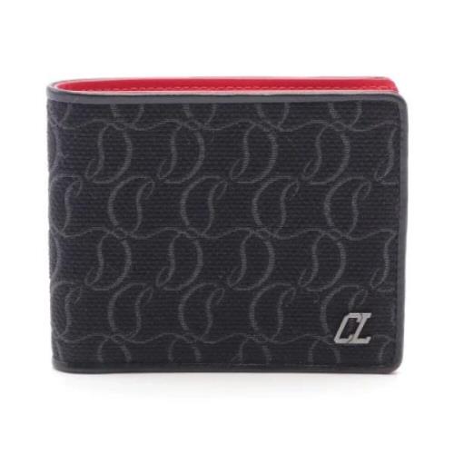 Pre-owned Canvas wallets Christian Louboutin Pre-owned , Black , Heren