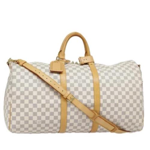 Pre-owned Canvas travel-bags Louis Vuitton Vintage , White , Dames