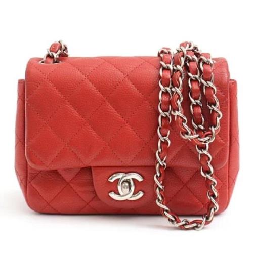 Pre-owned Leather chanel-bags Chanel Vintage , Red , Dames