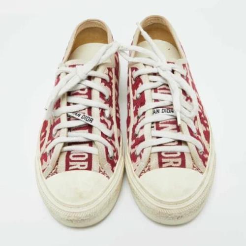 Pre-owned Canvas sneakers Dior Vintage , Red , Dames