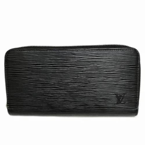 Pre-owned Leather wallets Louis Vuitton Vintage , Black , Dames