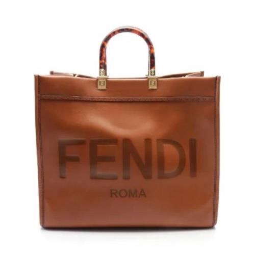 Pre-owned Leather handbags Fendi Vintage , Brown , Dames