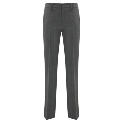 Grijze wollen mix rechte pijp broek Max Mara Weekend , Gray , Dames