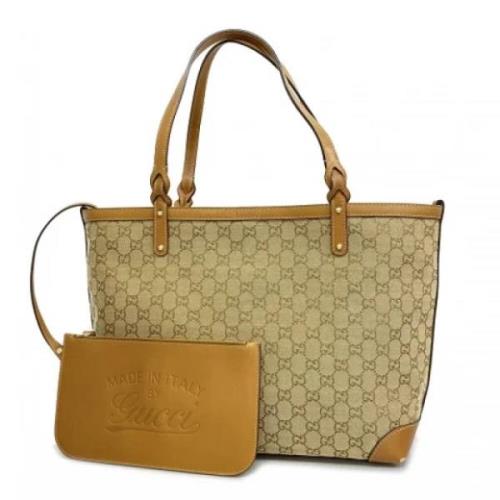 Pre-owned Canvas totes Gucci Vintage , Brown , Dames