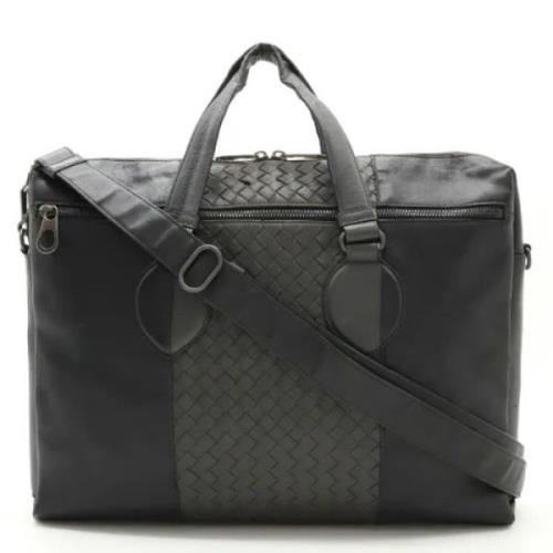 Pre-owned Leather briefcases Bottega Veneta Vintage , Black , Dames