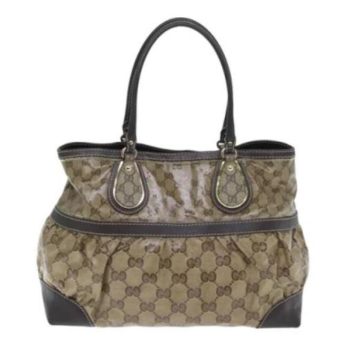 Pre-owned Canvas gucci-bags Gucci Vintage , Beige , Dames