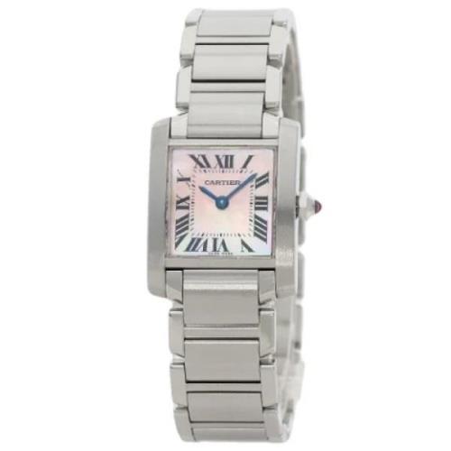 Pre-owned Glass watches Cartier Vintage , Pink , Dames