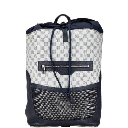 Pre-owned Canvas backpacks Louis Vuitton Vintage , Blue , Dames