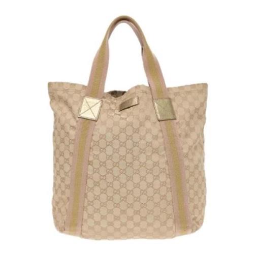 Pre-owned Canvas gucci-bags Gucci Vintage , Beige , Dames