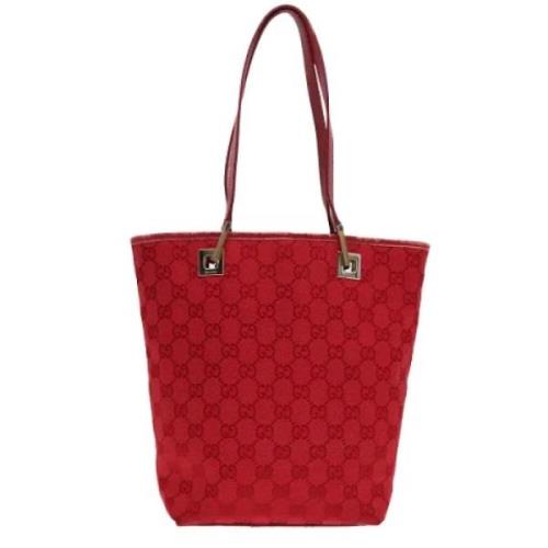 Pre-owned Canvas totes Gucci Vintage , Red , Dames