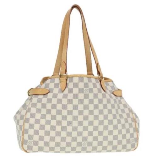 Pre-owned Canvas totes Louis Vuitton Vintage , White , Dames