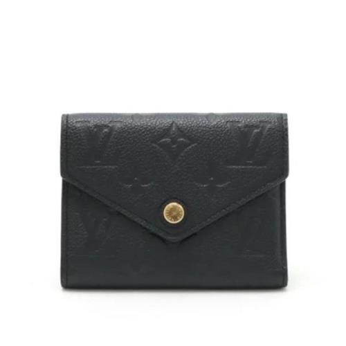 Pre-owned Leather wallets Louis Vuitton Vintage , Black , Dames