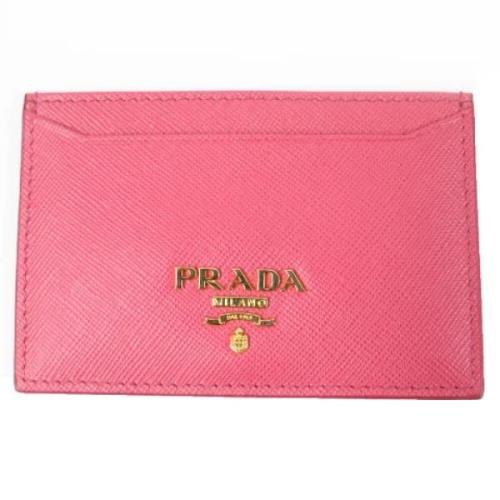 Pre-owned Leather wallets Prada Vintage , Pink , Dames