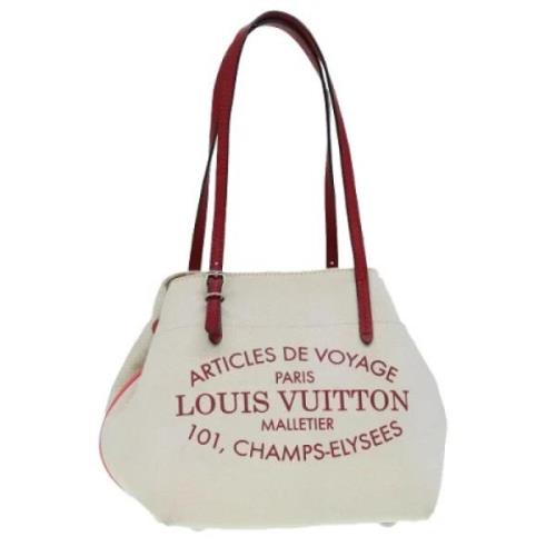 Pre-owned Canvas totes Louis Vuitton Vintage , Beige , Dames