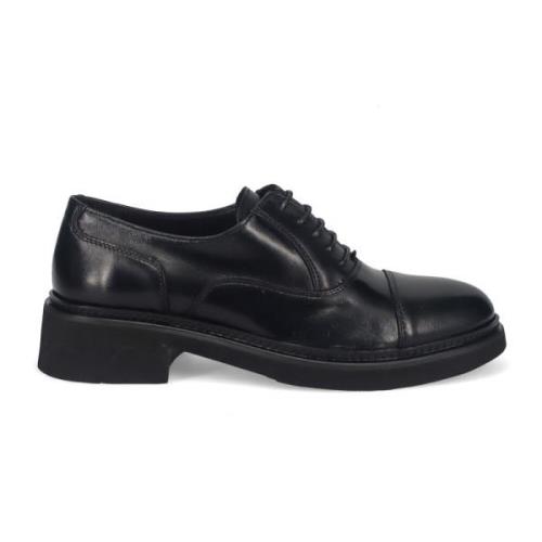 Zwarte Leren Schoenen voor Maximaal Comfort Sangiorgio , Black , Dames