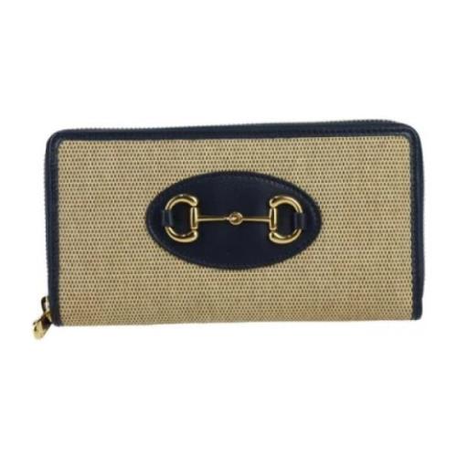 Pre-owned Canvas wallets Gucci Vintage , Beige , Dames