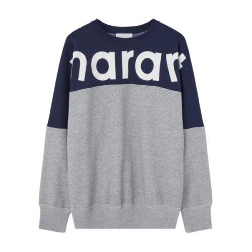 Grijze Sweater met Logoprint Isabel Marant , Gray , Heren