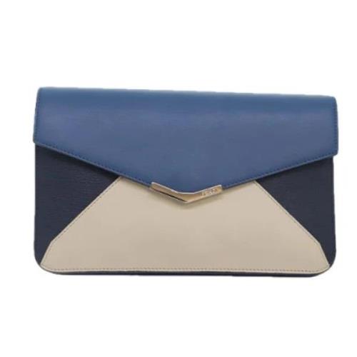 Pre-owned Leather clutches Fendi Vintage , Blue , Dames