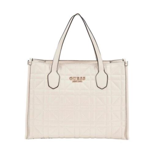 Convertible Crossbody Tas Steen Guess , Beige , Dames