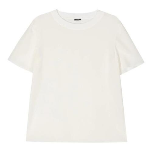 Zijden Witte Korte Mouw Blouse Joseph , White , Dames