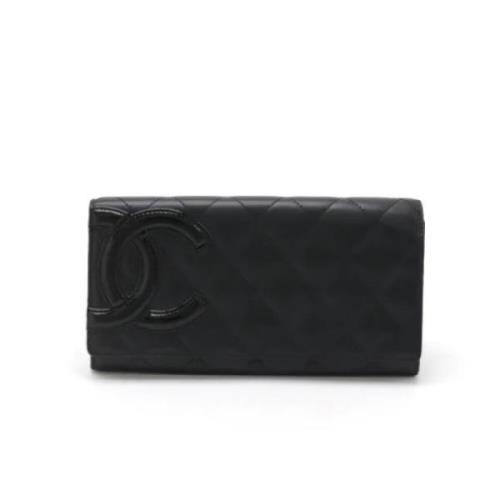 Pre-owned Leather wallets Chanel Vintage , Black , Unisex