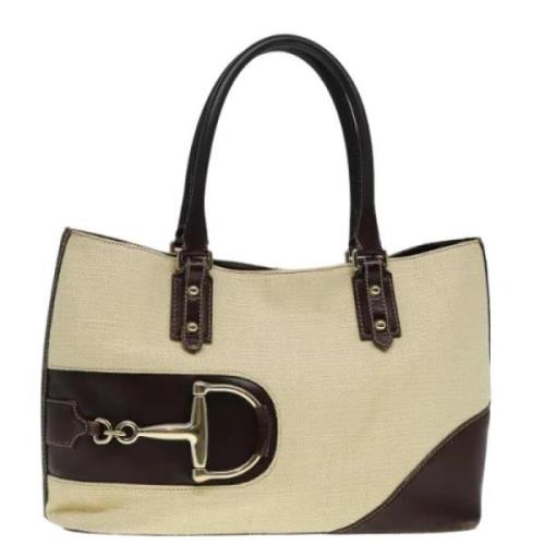 Pre-owned Canvas gucci-bags Gucci Vintage , Beige , Dames