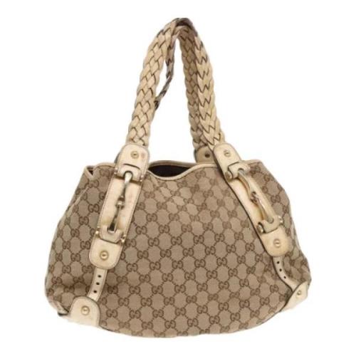 Pre-owned Canvas gucci-bags Gucci Vintage , Beige , Dames