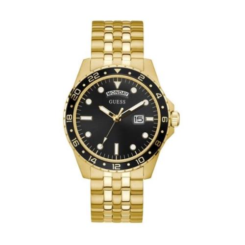 Gouden Herenmode Horloge Guess , Yellow , Heren