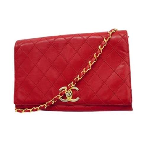 Pre-owned Leather chanel-bags Chanel Vintage , Red , Dames