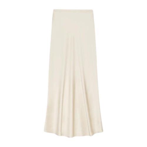 Elegante Zijden Rok - Zand Anine Bing , Beige , Dames